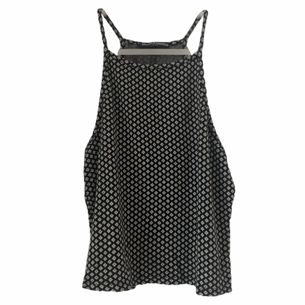 Brandy Melville Pattern Knit High Neck Top XS